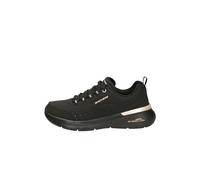 Skechers Duraleather Lace Up W Memory Foam Runners Womens Black/Rose Gold 4 (37)