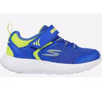 Skechers DYNA-LITE Sneaker, Blue Synthetic/Textile/Lime Trim, 4 UK Child
