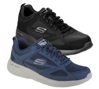 Skechers Men's Dynamight 2.0 Fallford Trainers, Navy Leather Mesh Pu Trim, 10 UK