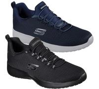 Skechers Men's Sneakers Dynamight – Slip-On, Black Mesh Trim – UK 9