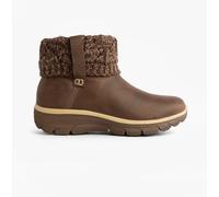 Skechers Women's Easy Going Cozy Weather 2 Ankle Boot, Chocolate Microleather/Knit, 6 UK