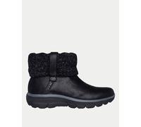Skechers Easy Going Cozy Weather Faux Leather Ankle Boots Black