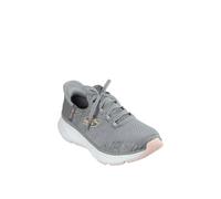 Skechers Women's Edgeride Impression Slip-On Sneakers, Green Knit/Orange Trim, 3 UK