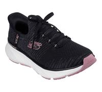 Skechers Edgeride Impression Textile WoMens Black/Pink Trainers - Size UK 3