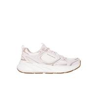 Skechers Edgeridge Silver Eclipse Duraleather Trainer - Pink, Pink, Size 4, Women Pink