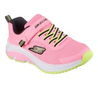 Skechers Gore and Strap Solid Mesh Sneaker W Runners Girls Pink 13.5 UK Child