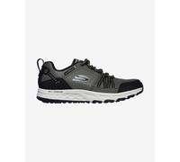 Skechers Men's Escape Plan Trainers, Green Olive Leather Mesh Black Trim Olbk, 9.5 UK
