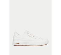 Skechers female Arch Fit Arcade Meet Ya There Canvas Trainers - 6 - White, White,Black,Black Mix,Mauve,Navy,Olive