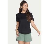 Skechers female GO DRI SWIFT Crew Neck T-Shirt - M - Black, White,Black,Dark Purple,Bright Pink