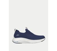 Skechers female Vapor Foam True Classic Slip On Trainers - 6 - Navy, Navy,Black/Black