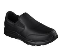 Skechers Men's Flex Advantage Sr - Bronwood Slip On Trainers, Black Leather, 8 UK