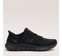 Skechers Women's Flex Appeal 5.0 Easy Breezy Slip-On Sneakers, Black Mesh/TPU/Trim, 8 UK