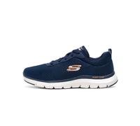 Skechers, Flex, Burns, Agoura, Mens, Trainers, Navy/Orange, UK, 8, 5