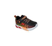 Skechers Boy's Flex-glow Elite Sneaker, Black Synthetic Trim Orange Yellow Trim, 6 UK Child