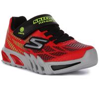 Skechers Flex Glow Elite Vorlo Light Overlay Kids Trainer Red Black UK 7 - 9