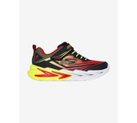 Skechers Lighted Gore and Strap Sneaker W Mids Light Up Black/Red 1 UK Child