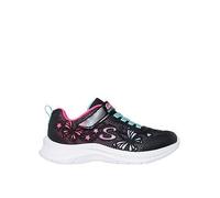 Skechers Flower Theme Kpu Water Repellent Sneaker W/ Gore & Strap, Black, Size 13 Younger Black