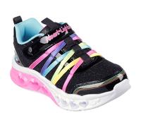 Skechers Flutter Heart Lights - Rainbow Bestie Girls Trainers 303252L Hook and