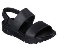 Skechers Arch Fit Footsteps Flat Sandals Womens 5 (38) Black