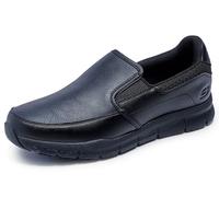 Skechers for Work Men's Nampa-Groton Food Service Shoe,Black Polyurethane,8 W US