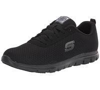 Skechers for Work Women's Ghenter Bronaugh Work Shoe, Black, 5.5 M US