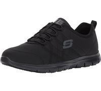 Skechers for Work Women's Ghenter Srelt Work Shoe, Black, 7.5 M US