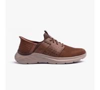 Skechers Men's Garner NEWICK Slip-On, Dark Brown Textile/Synthetic, 8.5 UK