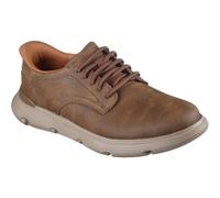 Skechers Garza Duran Leather Mens Taupe Trainers - Size UK 10