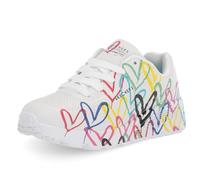Skechers for woman. 314064L JGoldcrown Sneakers: Uno Lite - Spread the Love white (35), 3 to 5 cm, Laces, Casual