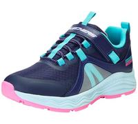 Skechers Girls Adventure Blitz Sneaker, Navy Turqoise, 2.5 UK Child