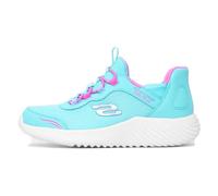 Skechers Girl's Bounder Simple Cute Slip-in Trainers, Turquoise Synthetic/Trim, 3.5 UK Child