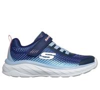 Skechers Girls Boundless - Colour Blitz Sneaker in Navy Blue, Size 2 | Textile/Synthetic, Machine Washable