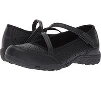 Skechers Breathe-Easy Playground Poppies Leather Girls's Black Shoes - UK 9.5 / EU 27 / US 10.5