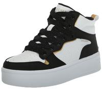 Skechers Girls' Court High-Shine Kicks Trainers, white black, 11.5 UK Child