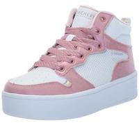 Skechers Girls' Court High-Shine Kicks Trainers, white pink, 13.5 Little Kid