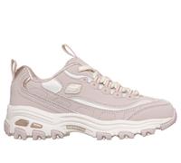 Skechers Girls D'Lites - Biggest Fan Sneaker in Rosegold, Size 5 | Synthetic/Textile, Machine Washable