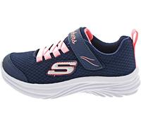 Skechers Girl's Dreamy Dancer Miss Minimalistic Sneaker, Navy Mesh Coral Trim, 12.5 UK