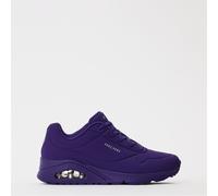 Skechers Girls Durabuck Lace-Up Low Top Sneakers in Purple - Size UK 5