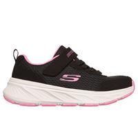 Skechers Girls Edgeride - Smooth Journey Sneaker in Black/Pink, Size 2 | Textile/Synthetic, Machine Washable