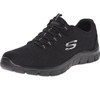 Skechers Girl's Empire Take Charge Low Top Sneakers, Black, 3 UK