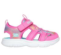 SKECHERS Junior Girls Flex Splash Daylight Shimmer Sandals Hot Pink/Multi 12K
