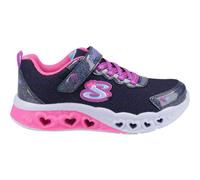 Skechers Girls Flutter Heart Lights Bring Sparkle Light Up Trainers - Navy