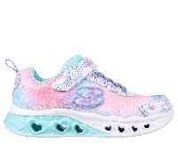 Skechers Girls Flutter Heart Lights - Simply Love Sneaker in Lavender, Size 13 | Synthetic/Textile