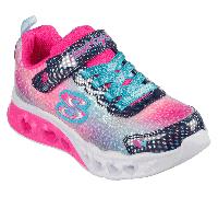 Skechers Girls Flutter Heart Lights - Simply Love Sneaker in Navy Blue, Size 13 | Synthetic/Textile