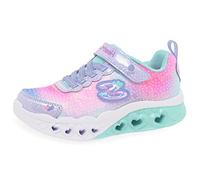 Skechers Girl's Flutter Heart Lights Simply Love Sneaker, Lavender Synthetic Mesh, 1 UK