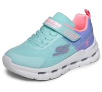 Skechers Girl's Glide-Step Lights Trainers, Aqua Synthetic/Multi Trim, 13 UK Child