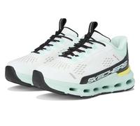 Skechers Girl's Glide-Step + Vista Lane Slip-On Sneakers, White Synthetic/Black/Turquoise Trim, 9.5 UK