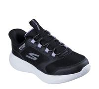 Skechers Girl's Go Run 400 V2 Tetra Speed Sneaker, Black Synthetic/Textile, 1 UK