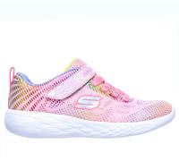 Skechers Girls GOrun 600 - Shimmer Speed Sneaker in Light Pink, Size 2 | Textile/Synthetic, Vegan, Machine Washable