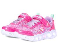 Skechers Girls' Heart Lights-Boogie Love Trainers, Hot Pink Multi, 3.5 Big Kid
